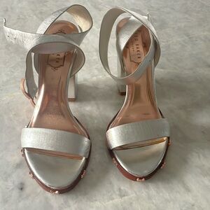 Ted Baker silver sandals size 6/36.5